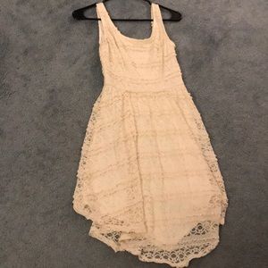 White lace midi dress